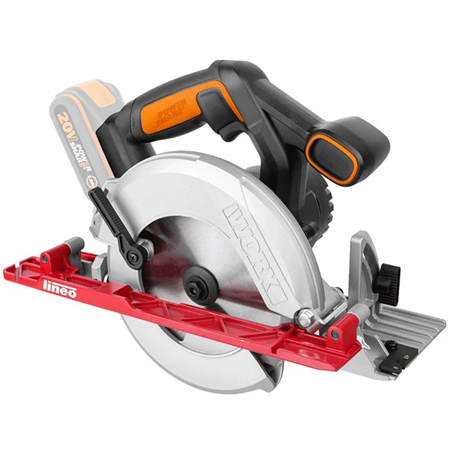 WORX cordless hand-held circular saw EXACTRACK 20V (without battery and charger) WX530.9